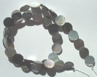 16 inch strand of 13mm Black Mother of Pearl Disks